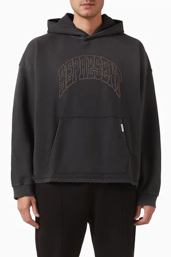 Logo Embellished Hoodie in Cotton