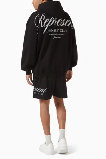 Owners Club Script Hoodie in Cotton-jersey