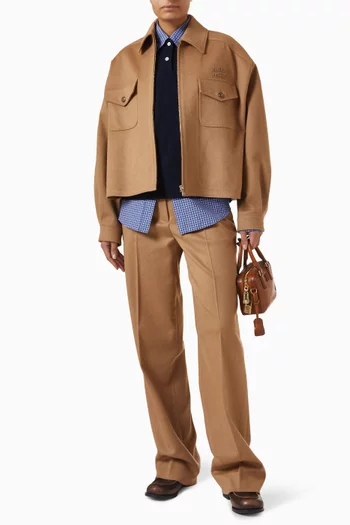 Drawstring Pants in Camel Hair