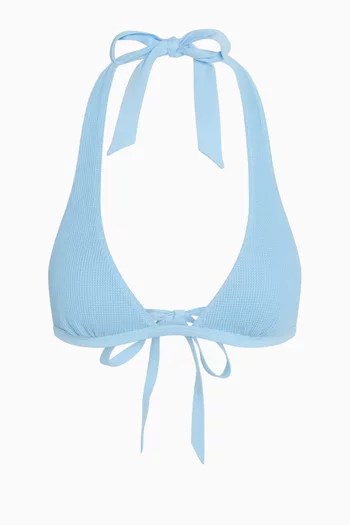 قطعة بيكيني علوية فرانك بحمالات حول الرقبة نسيج حراري