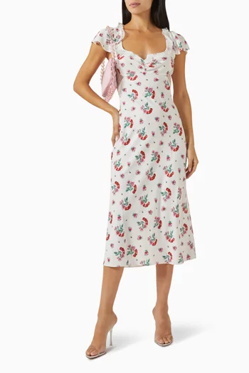 فستان دليكت متوسط الطول كريب