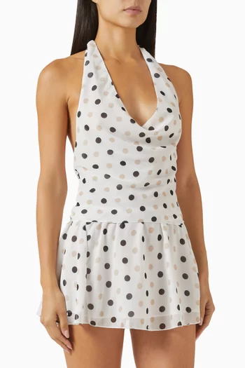 بلوزة سيرينيتي بحمالة حول الرقبة شيفون