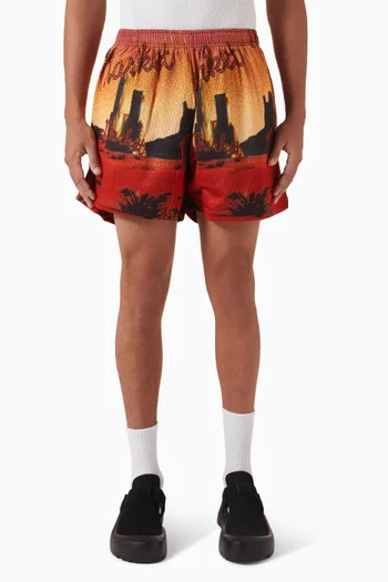 شورت بطبعة ديزرت ليج قماش شبكي