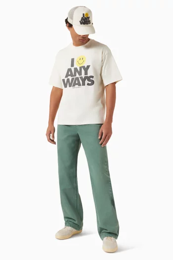 Smiley Smile Anyways T-shirt in Cotton