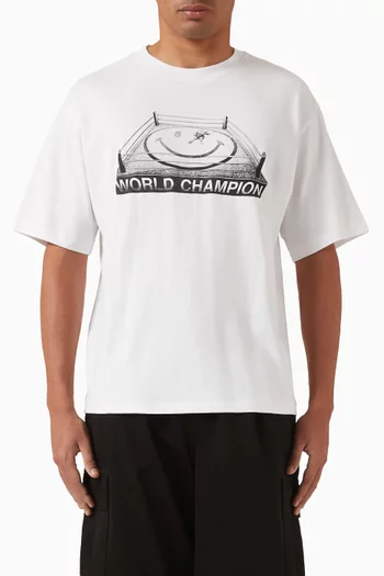 تي شيرت سمايلي كو قطن