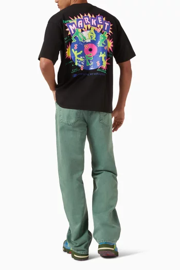 Market Sounds-print T-shirt in Cotton