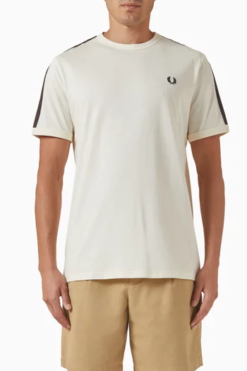 Contrast Tape Ringer T-shirt in Cotton