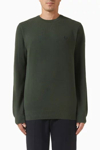 Piqué Stitch Sweater in Cotton