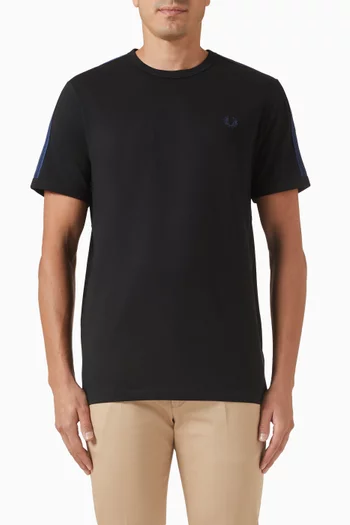 Mesh Taped Ringer T-shirt in Cotton