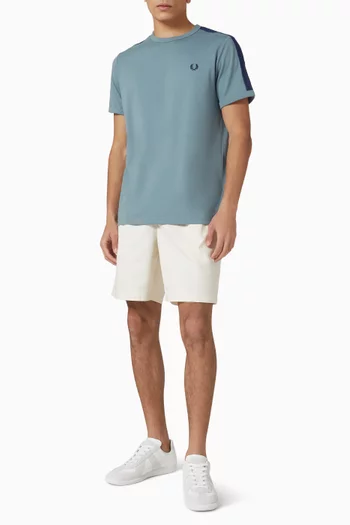 Mesh Taped Ringer T-shirt in Cotton