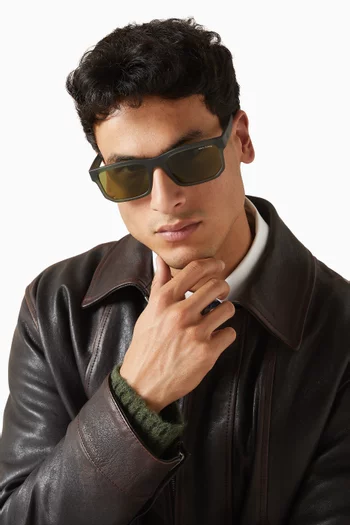 Offset Logo D-frame Sunglasses
