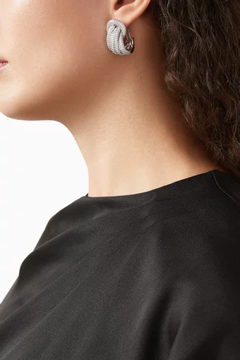 أقراط مارجو مرصعة بكريستال بافيه فضة إسترلينية