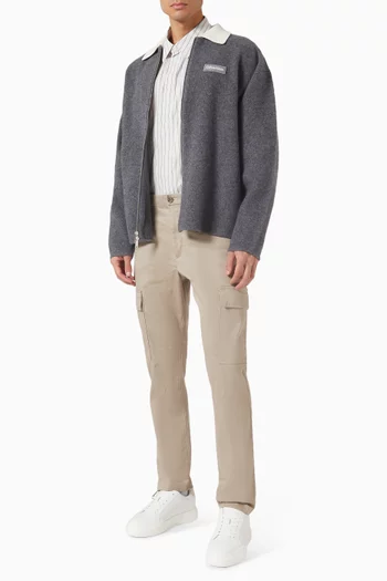 بنطال كارغو بقصة ضيقة قطن مطاطي