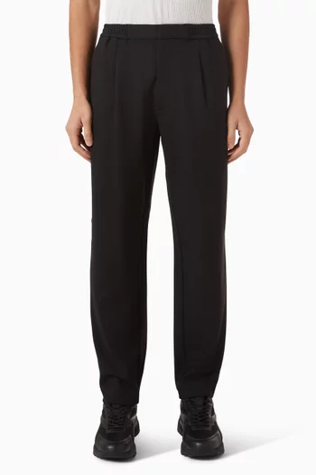 Tapered-fit Pleated Pants in Knit