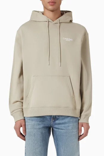 Logo Hoodie in Cotton Terry