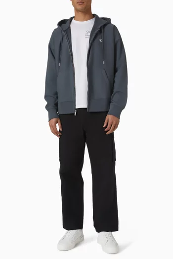 Relaxed Zip Hoodie in Terry