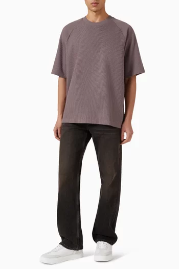 Cosy Flatback Rib T-shirt in Cotton-blend