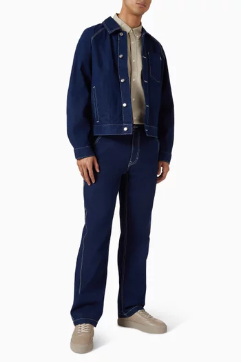 بنطال جينز كاربنتر بطيّات دينم