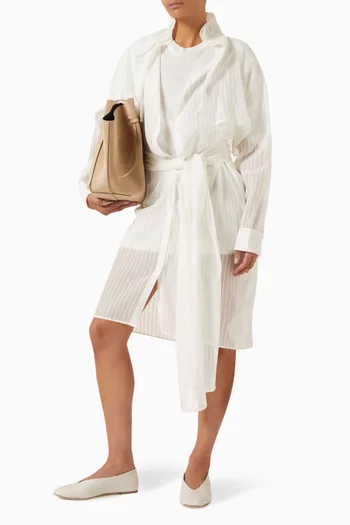 Nan Long Shirt in Silk-seersucker