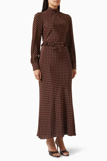 Polka-dot Midi Dress