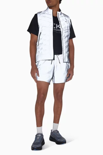 2-in-1 Reflective Design Running Shorts