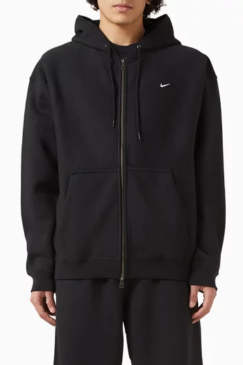 Solo Swoosh Zip Hoodie in Cotton-fleece