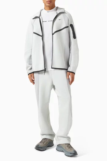 Colour-block Open Hem Pants in Fleece