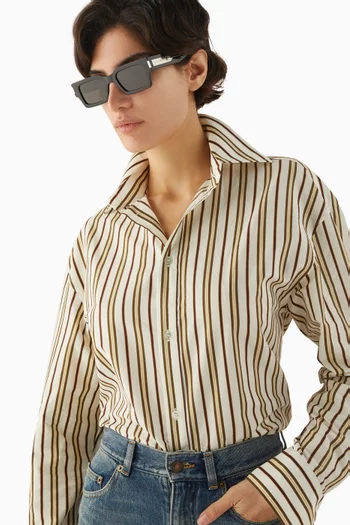 Logo Rectangle Sunglasses in Acetate