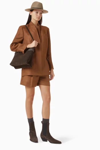 Diagonal Blazer in Linen