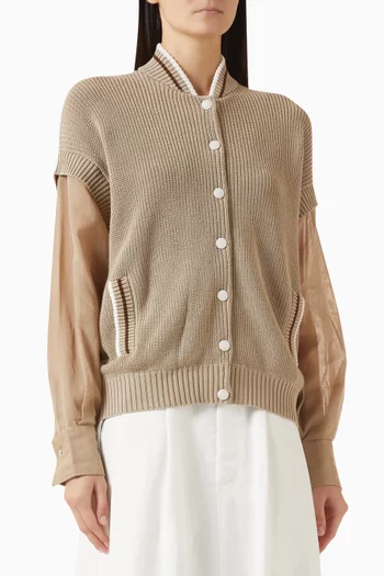 English Rib Cardigan in Cotton