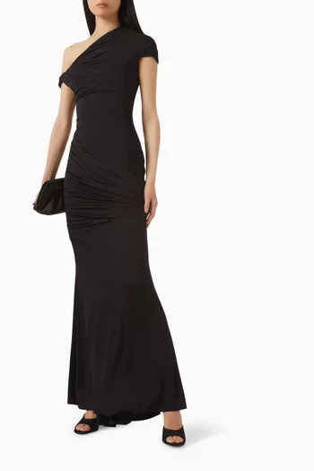 فستان باسكال بفتحة رقبة غير متماثلة