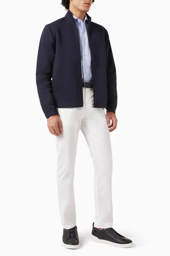 Bomber Jacket in Linen-cotton