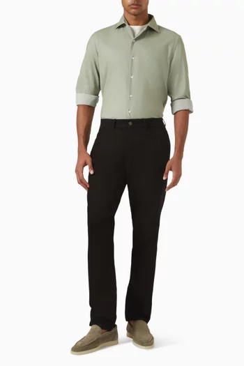 Buttoned Shirt in Brushed-cotton