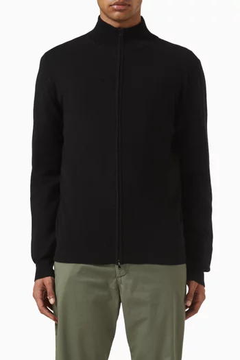 Zip Cardigan in Cashmere