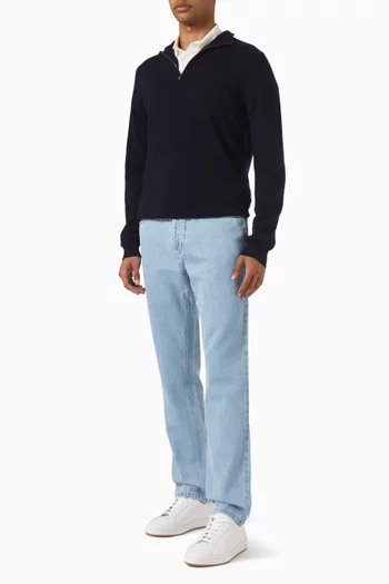 Zip-up Sweater in Cashmere