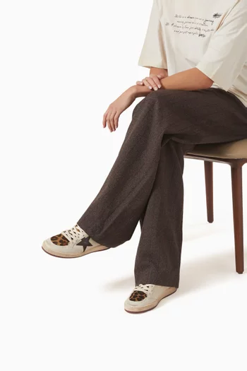 سنيكرز بول ستار بنقشة جلد الفهد جلد