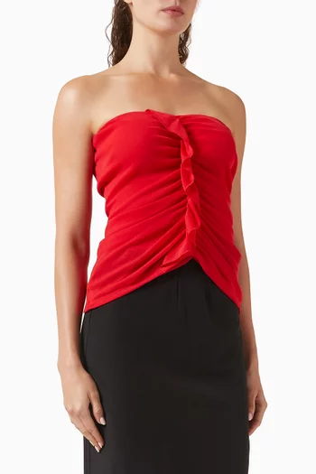 Minimal Ruffle Tube Top