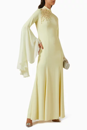 فستان مطرز بالترتر