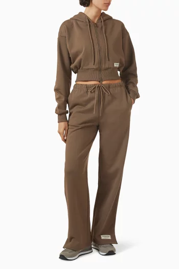 Straight Leg Sweatpants in Cotton Fleece