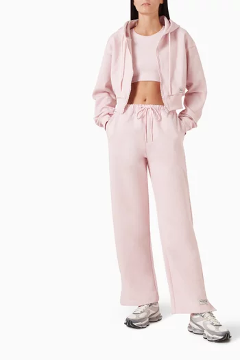 Straight Leg Sweatpants in Cotton Fleece