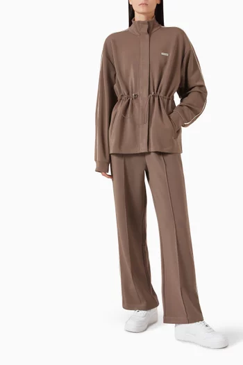 Contrast Panel Modest Jacket in Scuba Soft