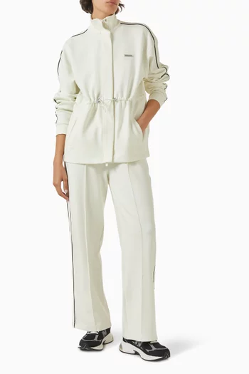 Contrast Panel Modest Jacket in Scuba Soft