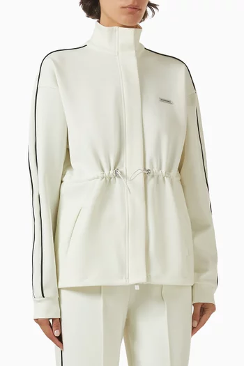 Contrast Panel Modest Jacket in Scuba Soft