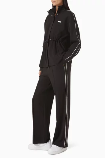 Contrast Panel Straight Leg Pants in Scuba Soft