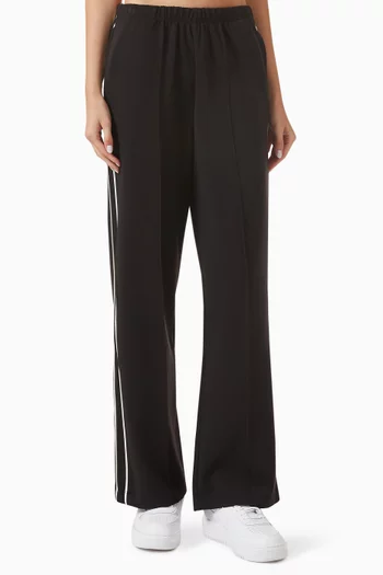 Contrast Panel Straight Leg Pants in Scuba Soft