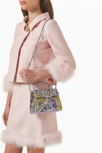 Mini VSLING Rhinestone-embellished Top-handle Bag