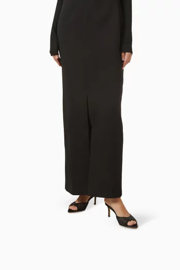 Lina 70 Crystal Mule Sandals in Mesh