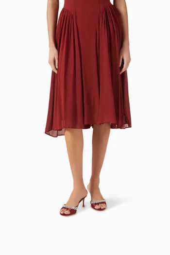 Yazmin 70 Crystal Mule Sandals in Satin