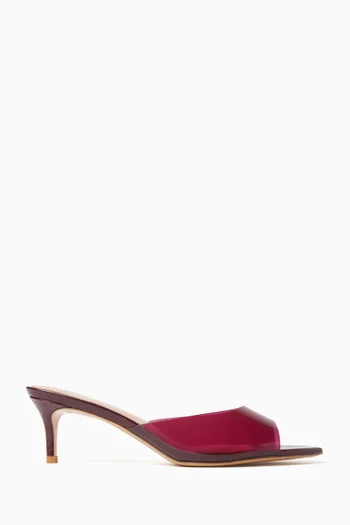 Sizy 70 Mule Sandals in PVC & Leather