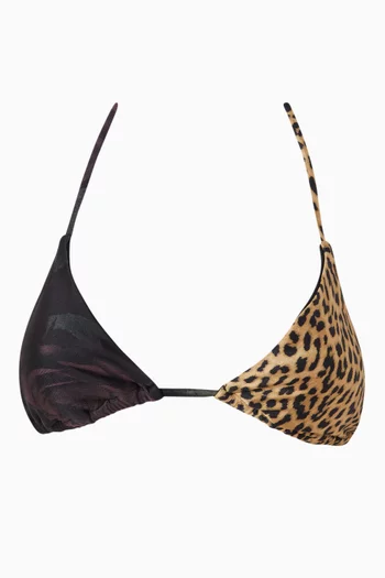 قطعة بيكيني علوية بوجهين وأربطة رفيعة